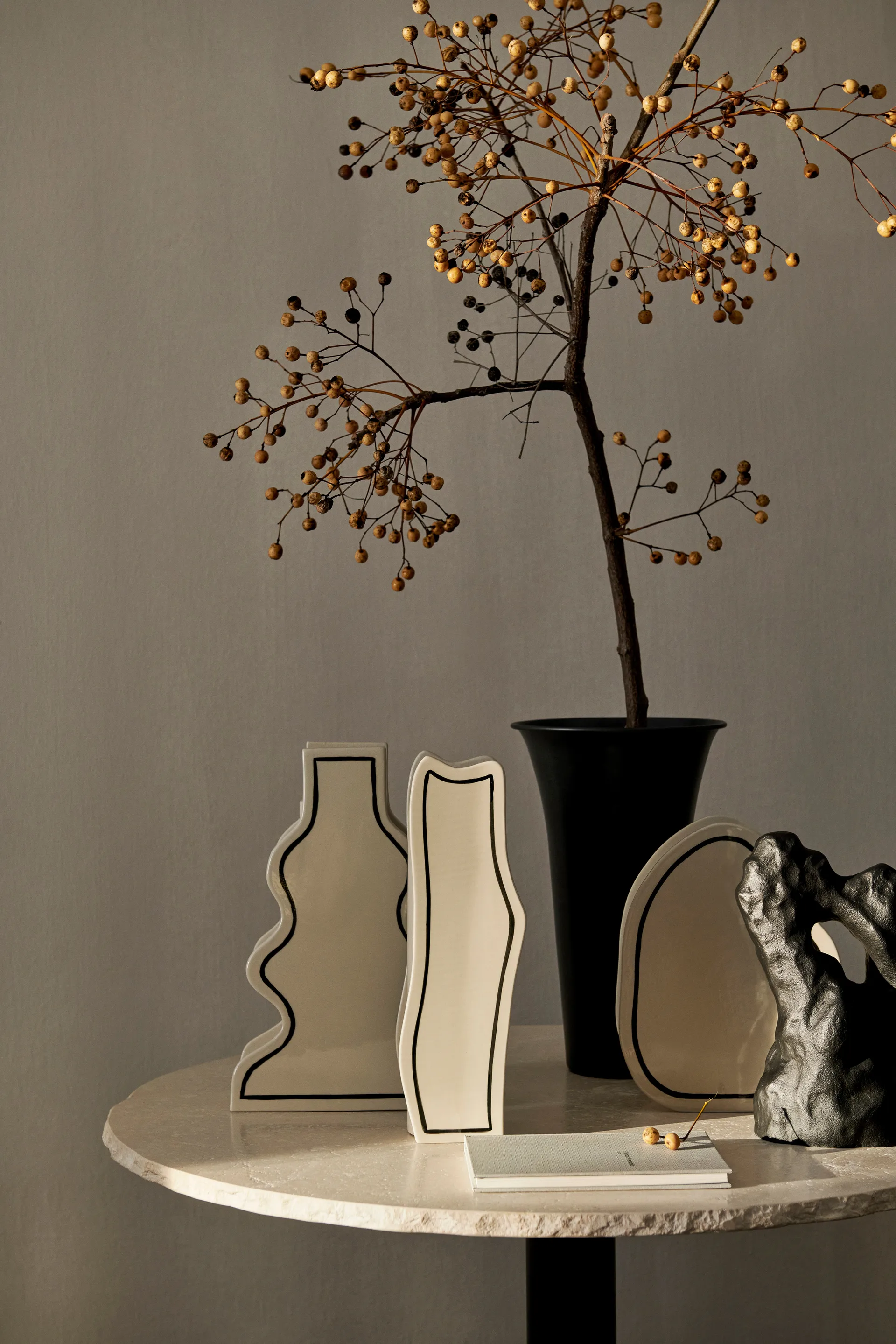 Paste vase slim 35 cm, Offwhite Ferm Living