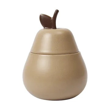 Pear keramisk skål med låg - Cashmere - Ferm Living