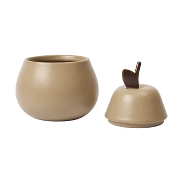 Pear keramisk skål med låg - Cashmere - Ferm Living