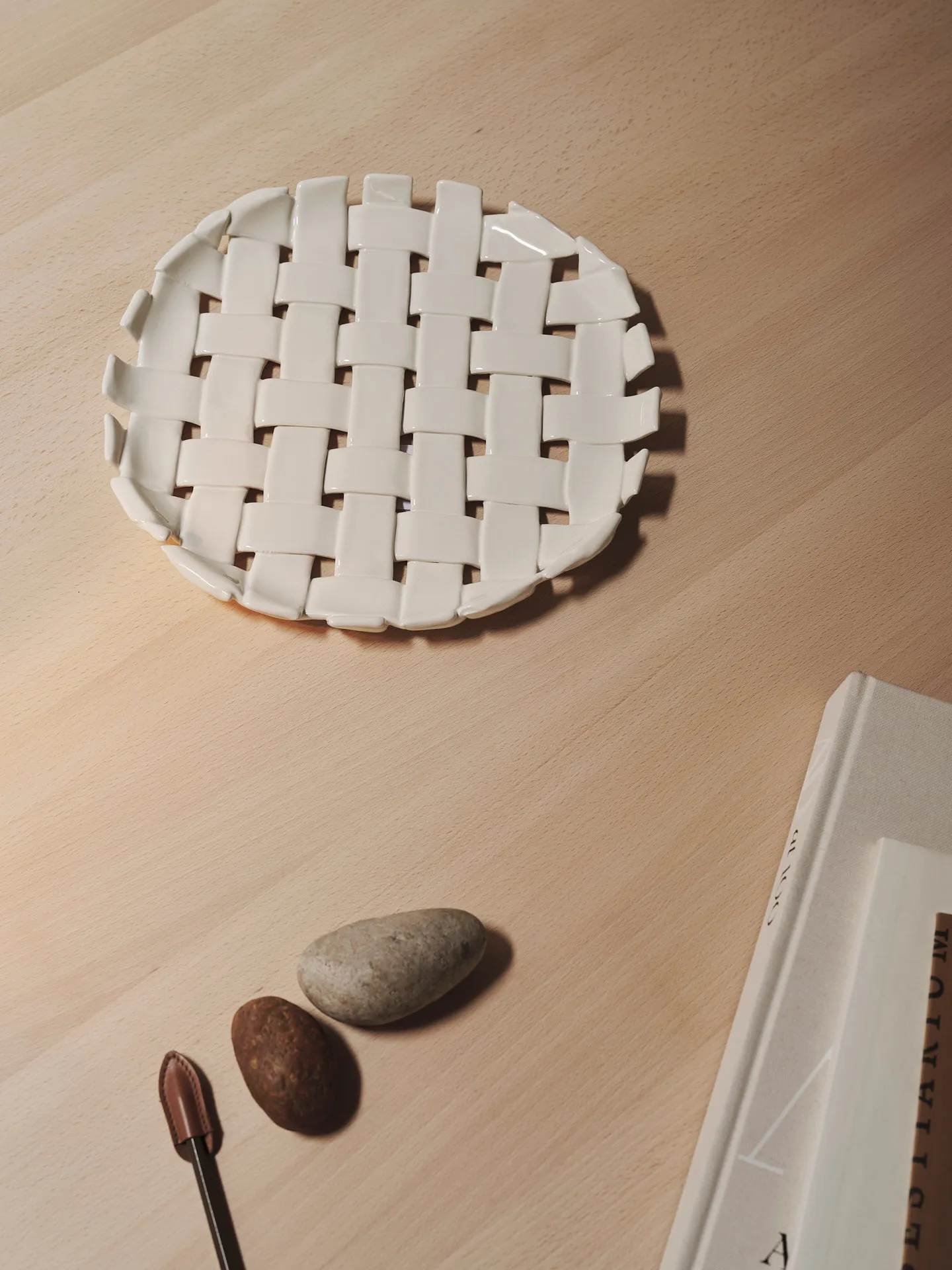 Plait fad Ø30 cm, Off white Ferm Living