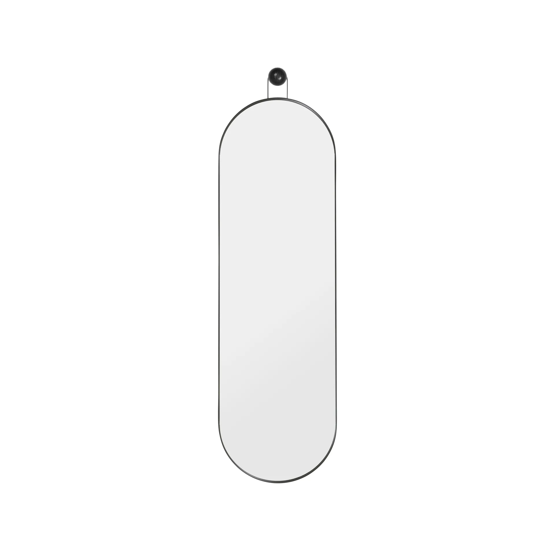 Poise ovalt spejl, sort Ferm Living