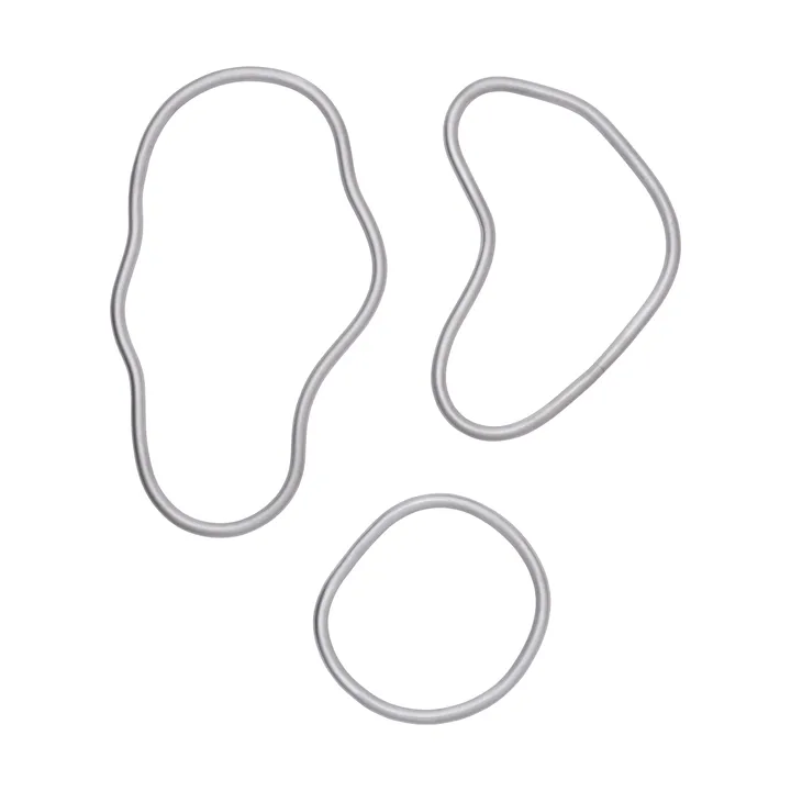 Pond bordskåner 3 dele - Aluminium - Ferm Living