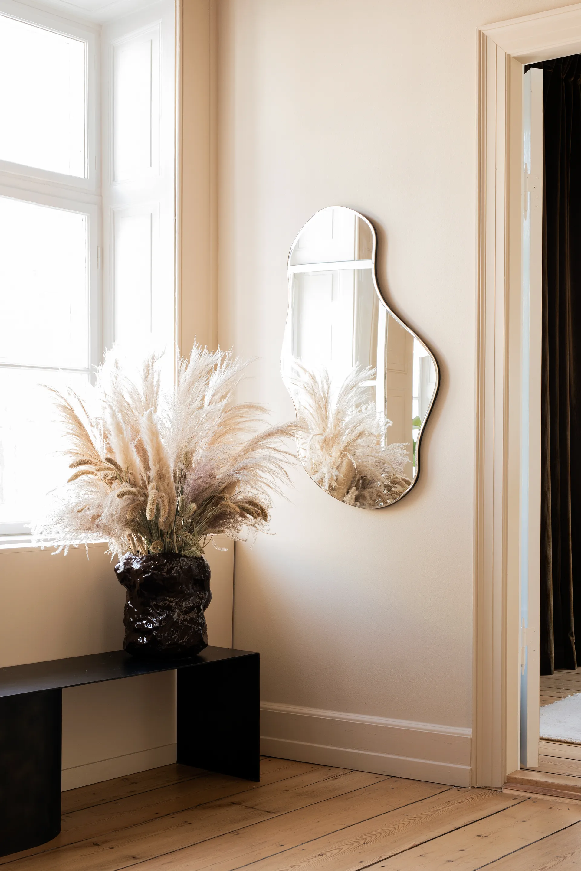 Pond spejl large, Messing Ferm Living