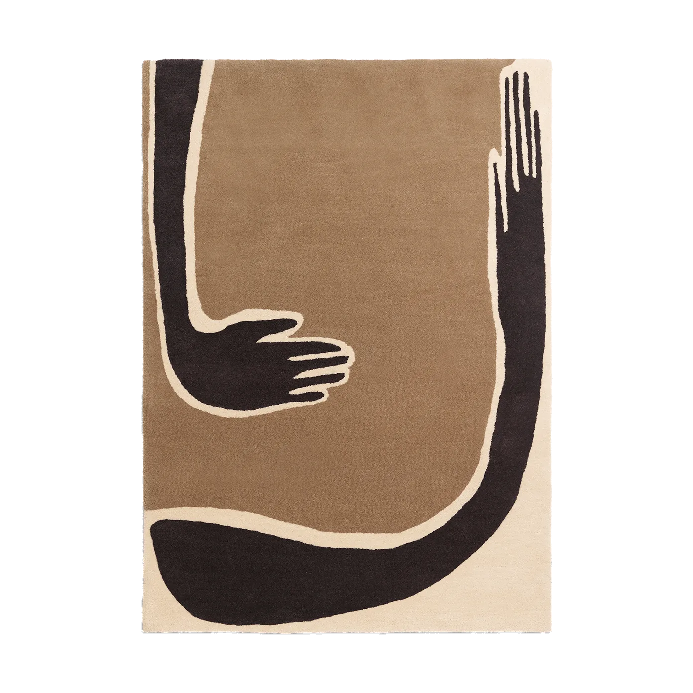 Pose tæppe, Coffee-off white, 140x200 cm Ferm Living