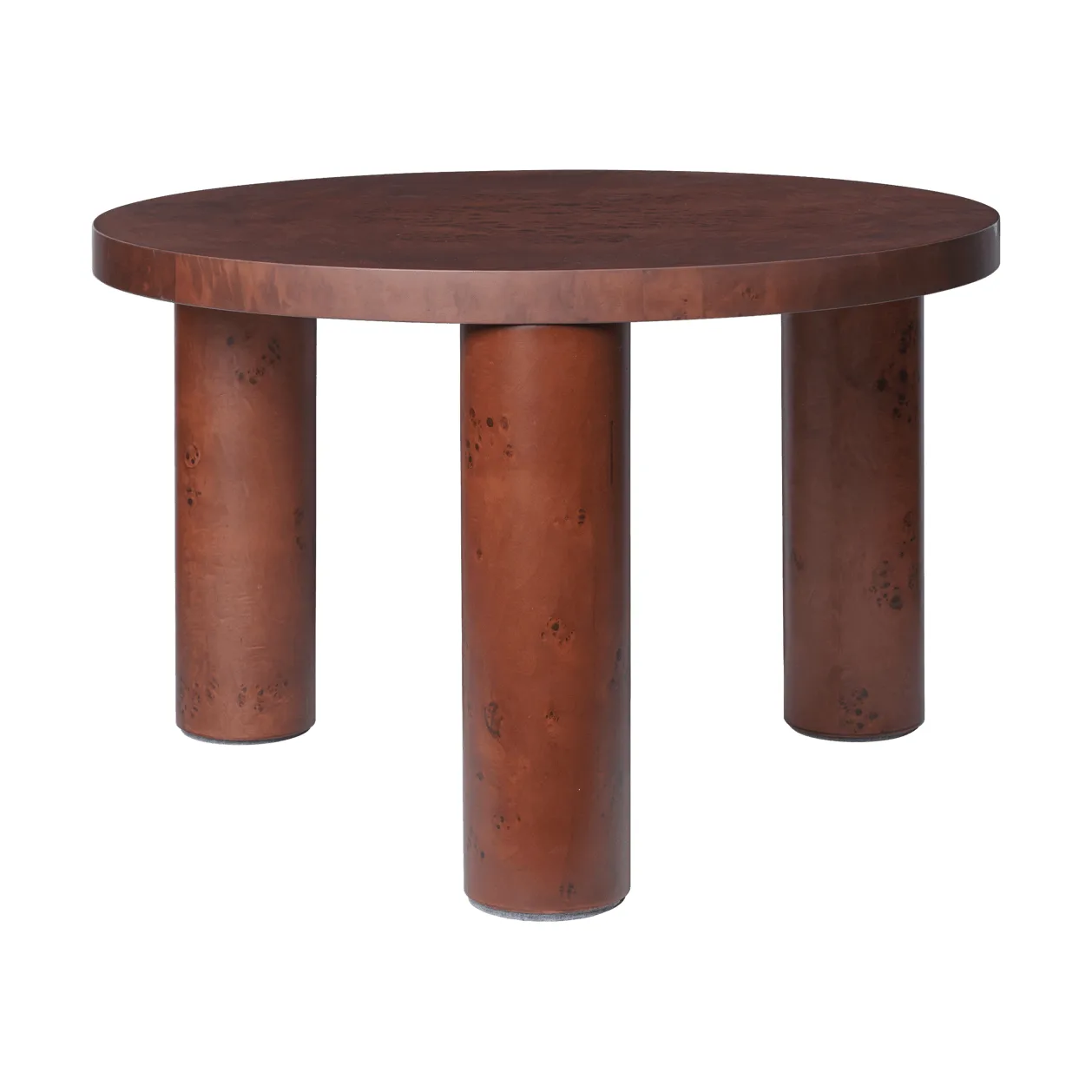 Post sofabord small Ø65 cm, Dark stained burl Ferm Living