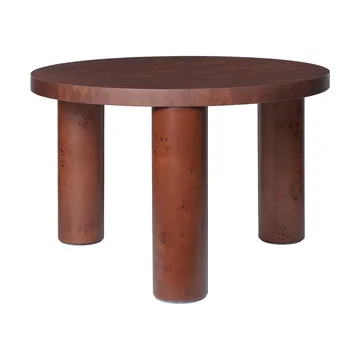 Post sofabord small Ø65 cm - Dark stained burl - Ferm Living