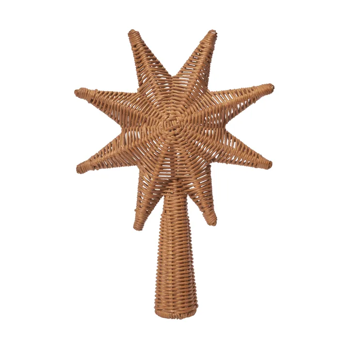 Rattan christmas tree top star julestjerne - Natural - Ferm Living
