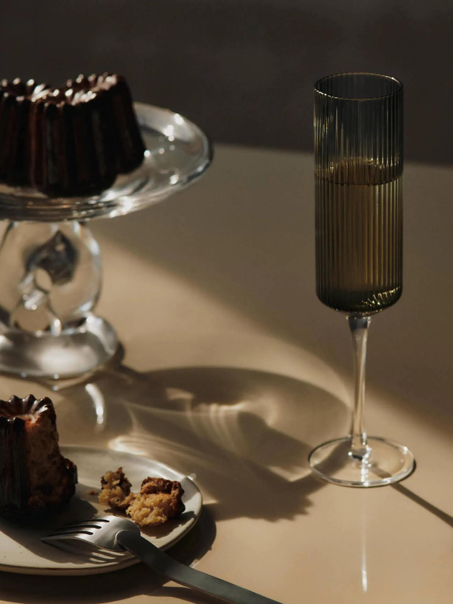 Ripple Champagne flutes champagneglas 15 cl 2-pak, Smoked Grey Ferm Living