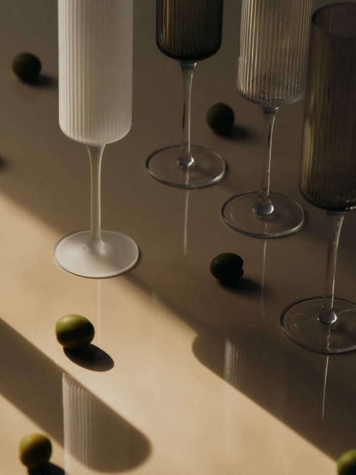 Ripple Champagne flutes champagneglas 15 cl 2-pak, Smoked Grey Ferm Living