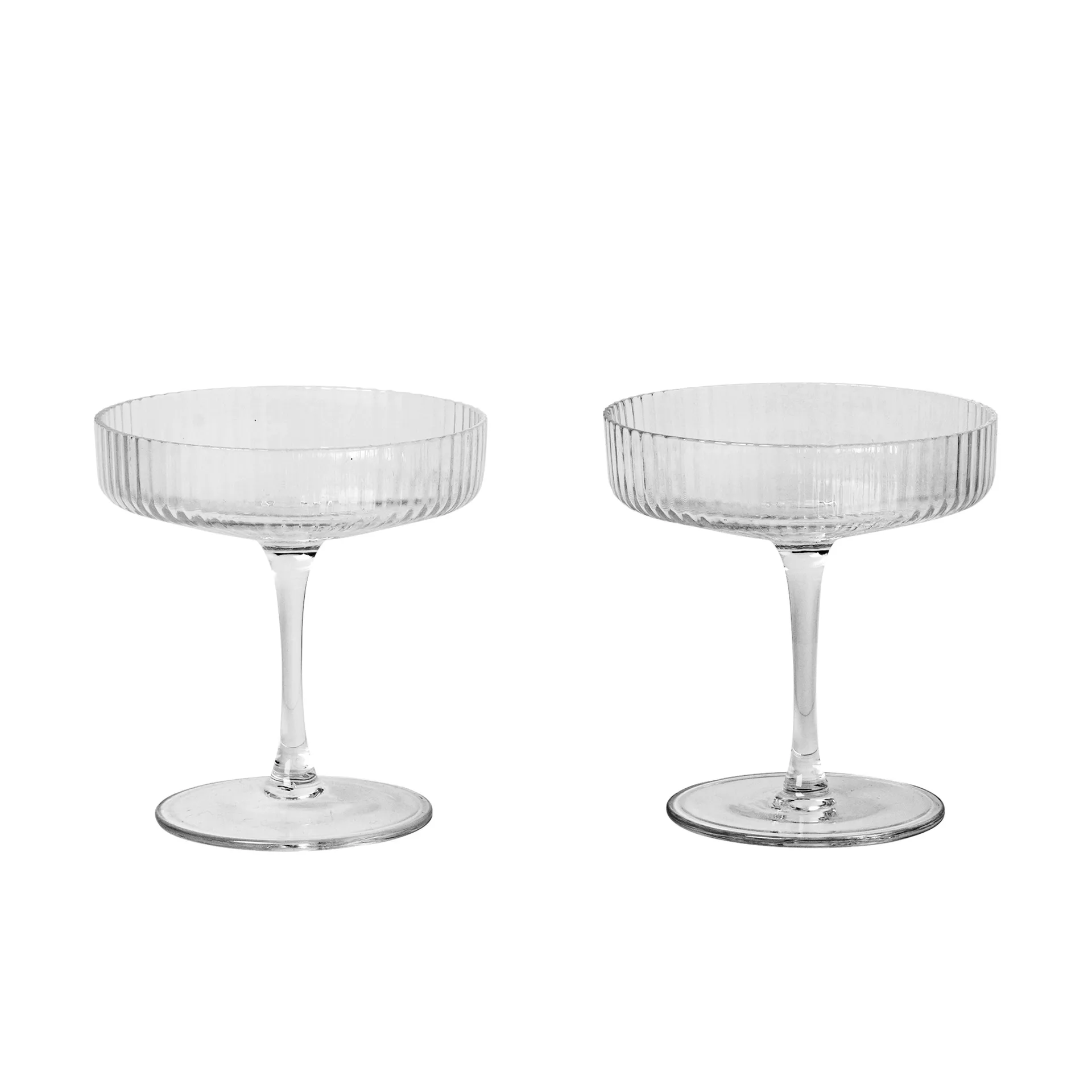 Ripple champagneglas 2-pak, klar Ferm Living