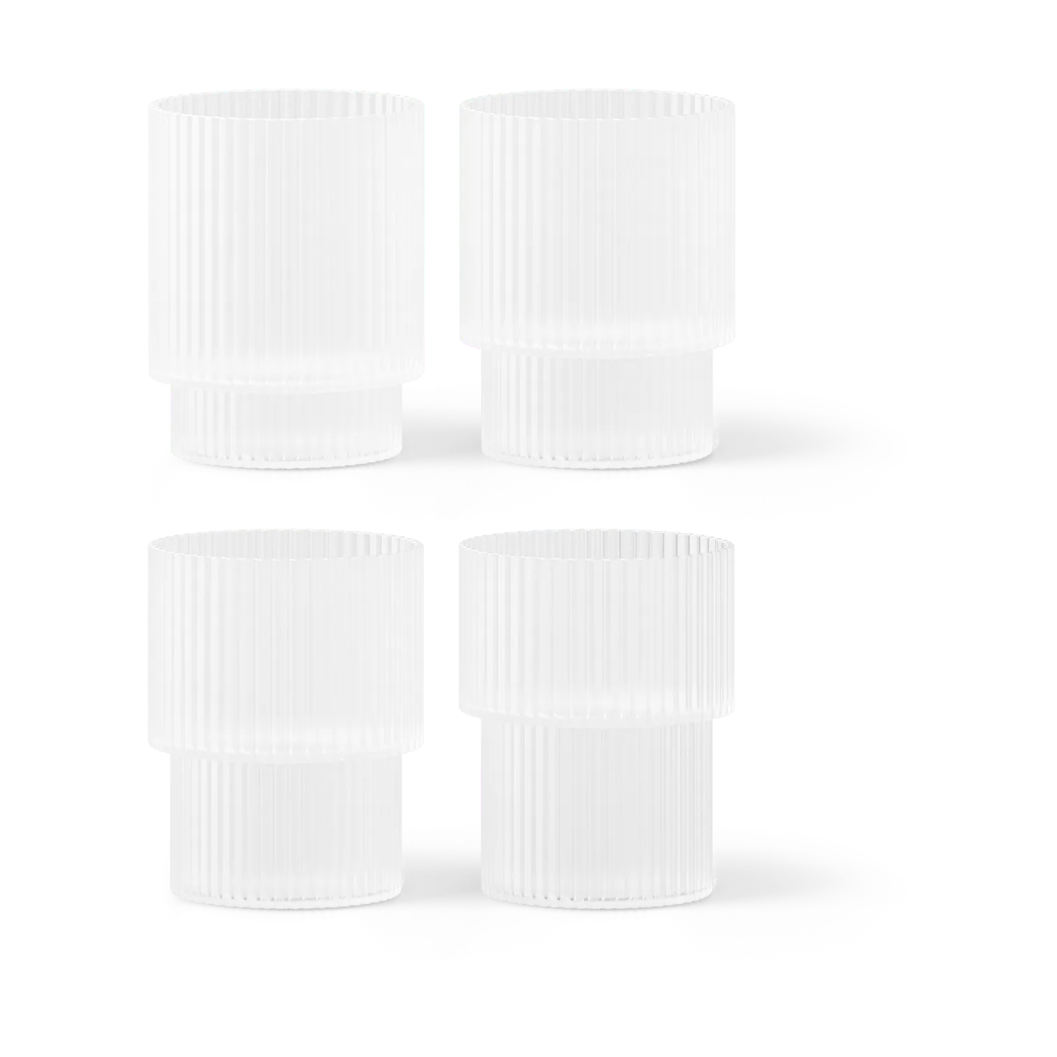 Ripple glas 4 stk, Frosted Ferm Living
