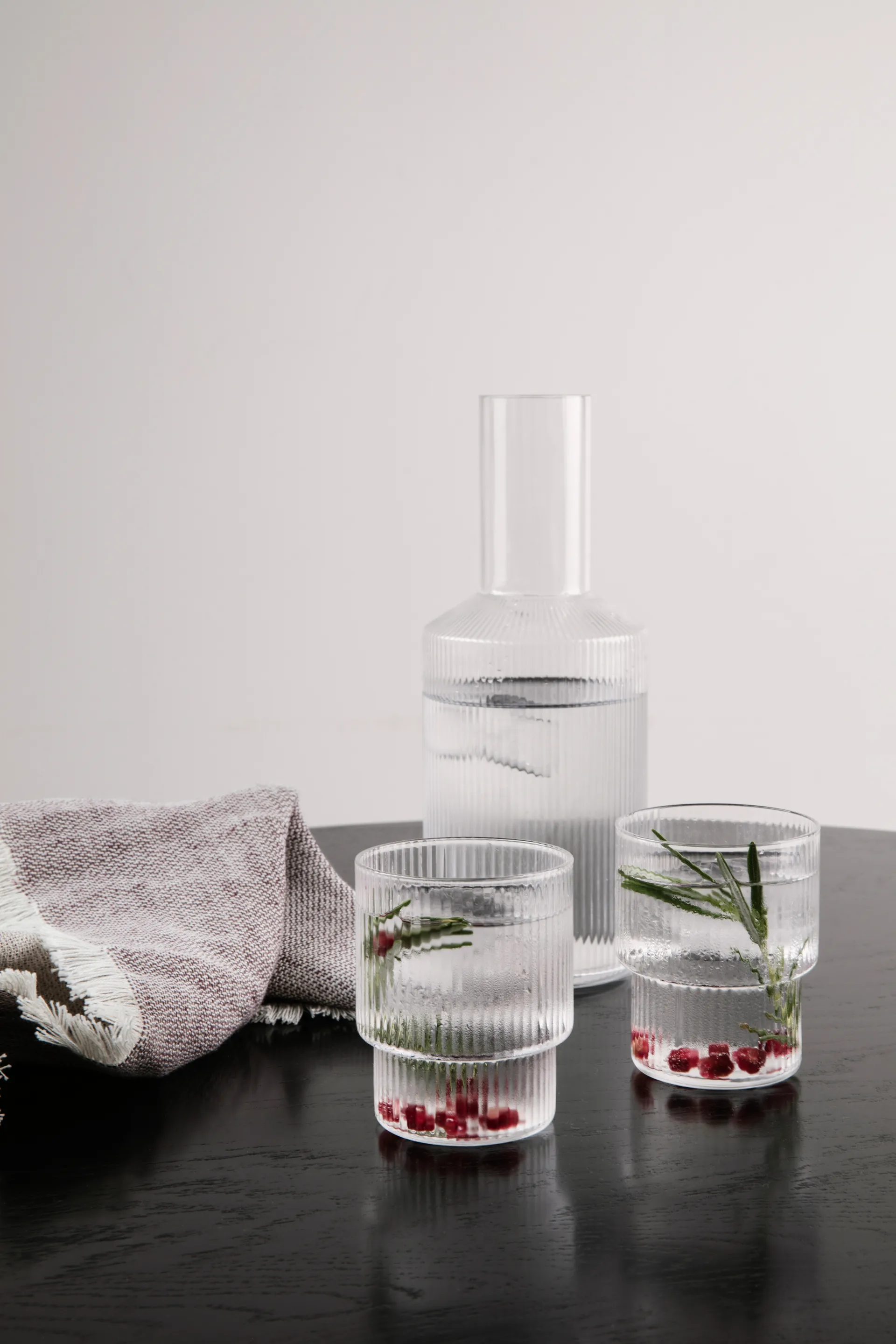Ripple glas 4 stk, klar Ferm Living