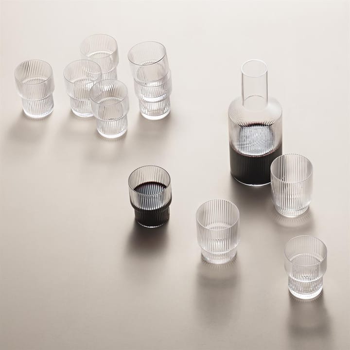 Ripple glas 4 stk, klar ferm LIVING