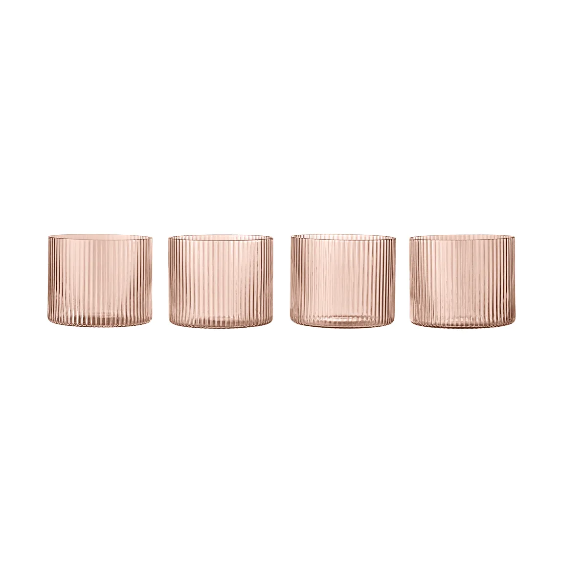 Ripple glas lavt 4-pak, Blush Ferm Living