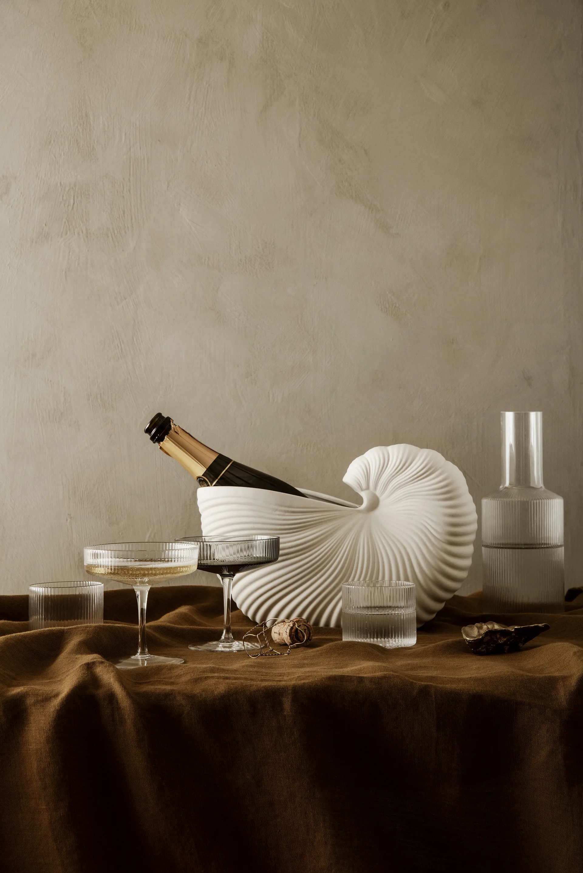 Ripple glas lavt 4-pak, Clear Ferm Living