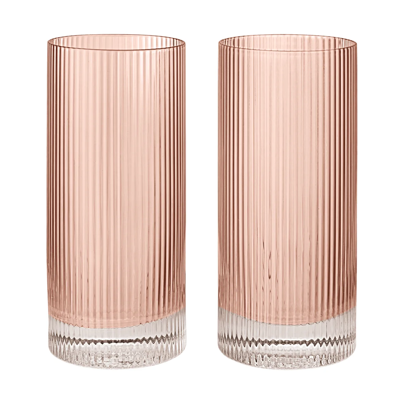 Ripple Highball glas 48 cl 2-pak, Blush Ferm Living