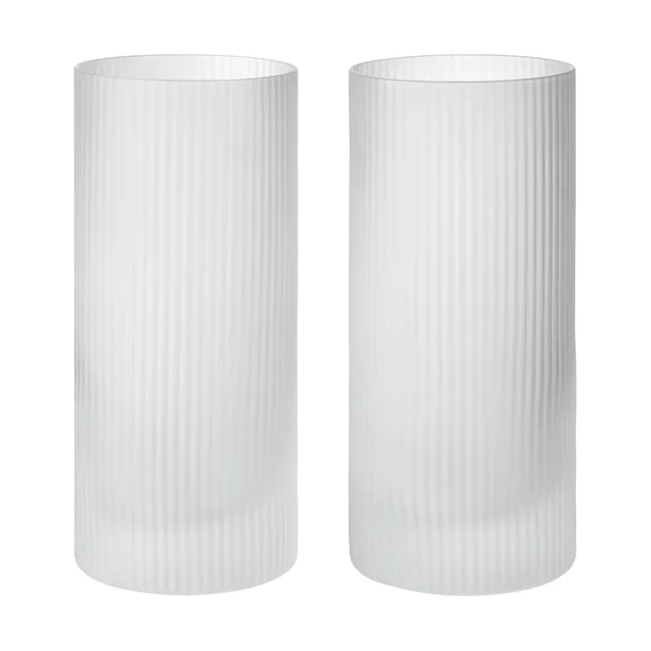 Ripple Highball glas 48 cl 2-pak - Clear - Ferm Living