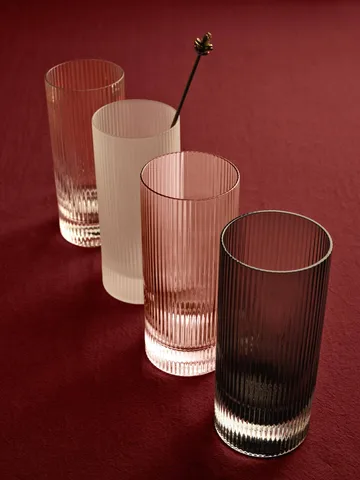 Ripple Highball glas 48 cl 2-pak - Smoked grey - Ferm Living