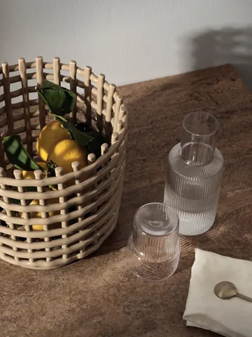 Ripple karaffel og glas 17 dele - Klar - Ferm Living