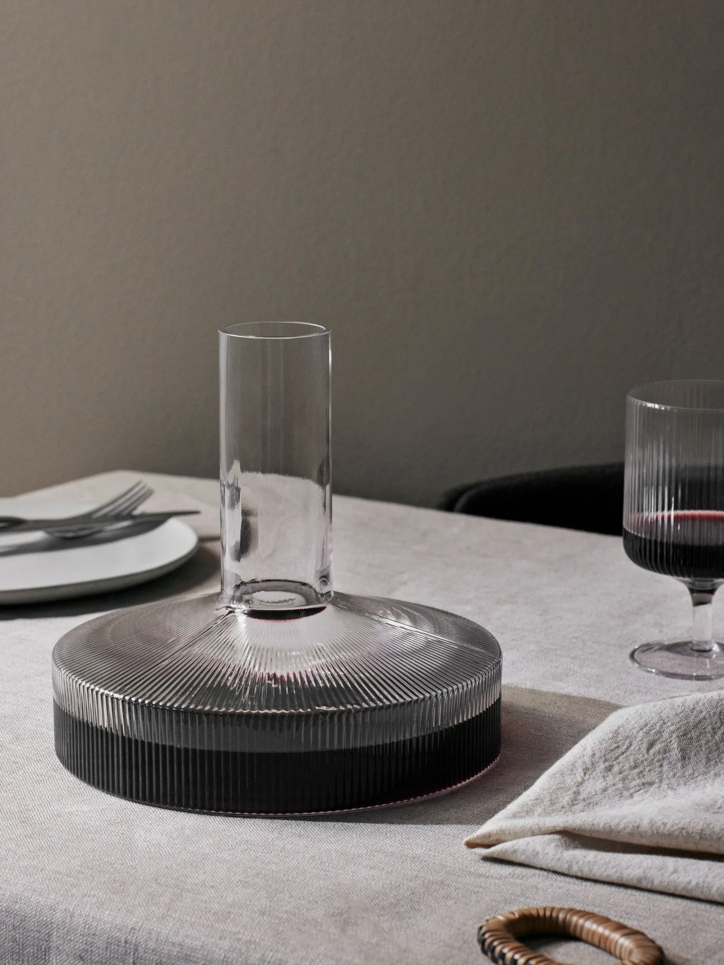 Ripple karaffel og glas 17 dele - Klar,  Ferm Living