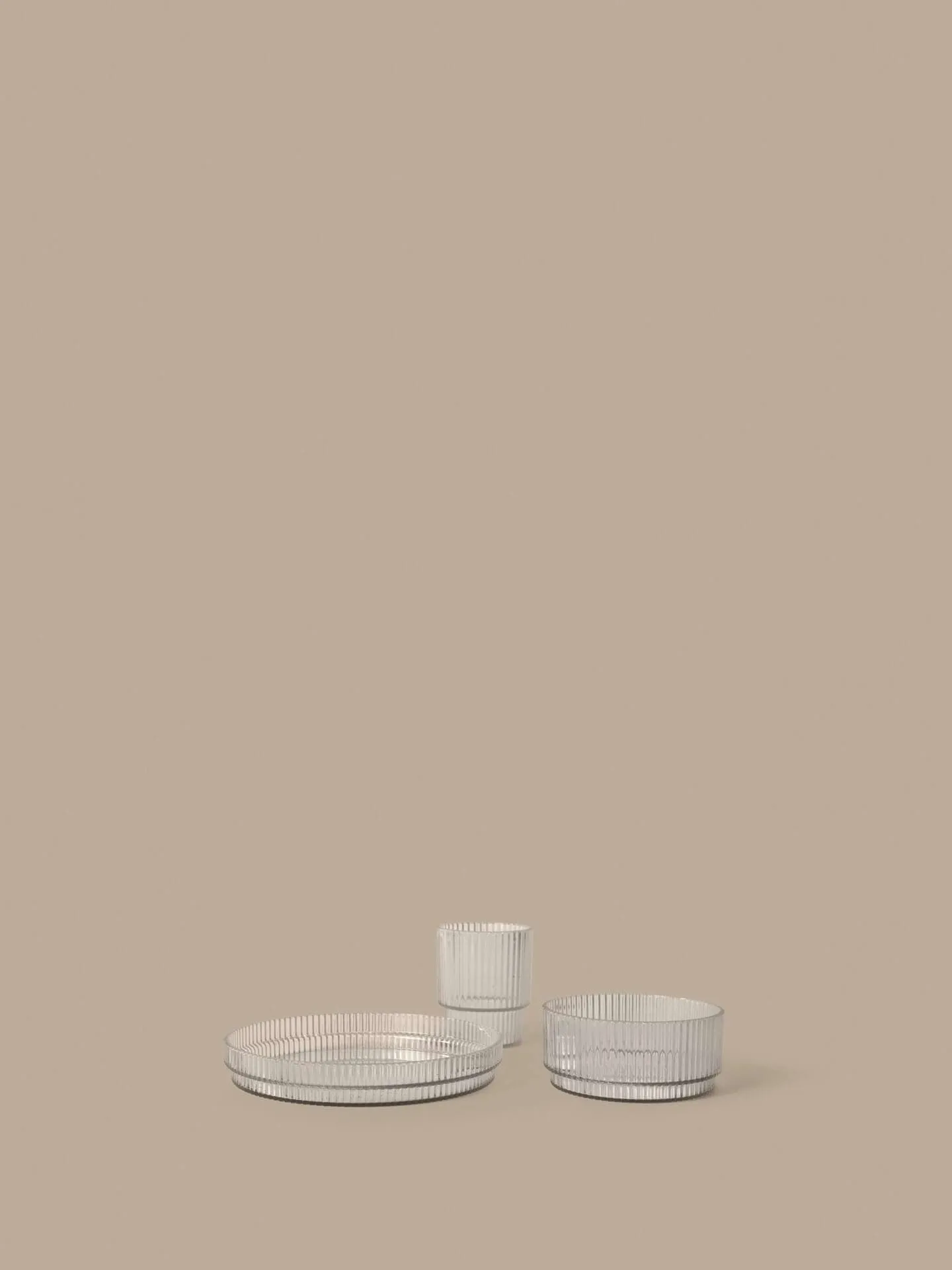 Ripple kids børneservice, Clear, 3 dele Ferm Living