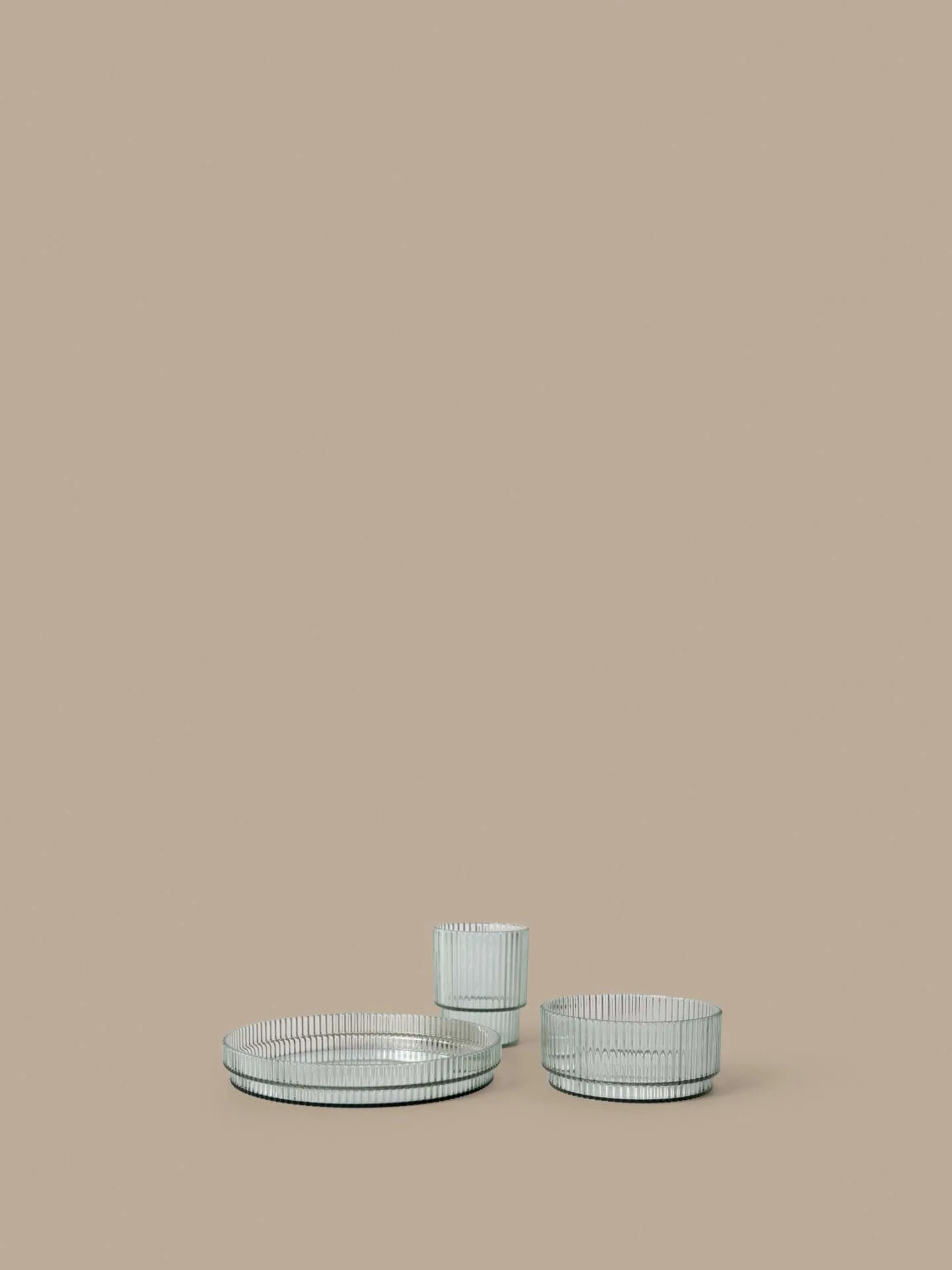 Ripple kids børneservice, Tea green, 3 dele Ferm Living