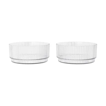 Ripple kids skål - Clear, 2-pak - Ferm Living