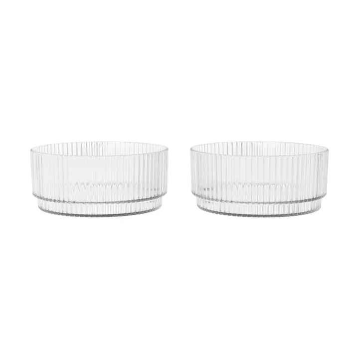 Ripple kids skål - Clear, 2-pak - Ferm Living