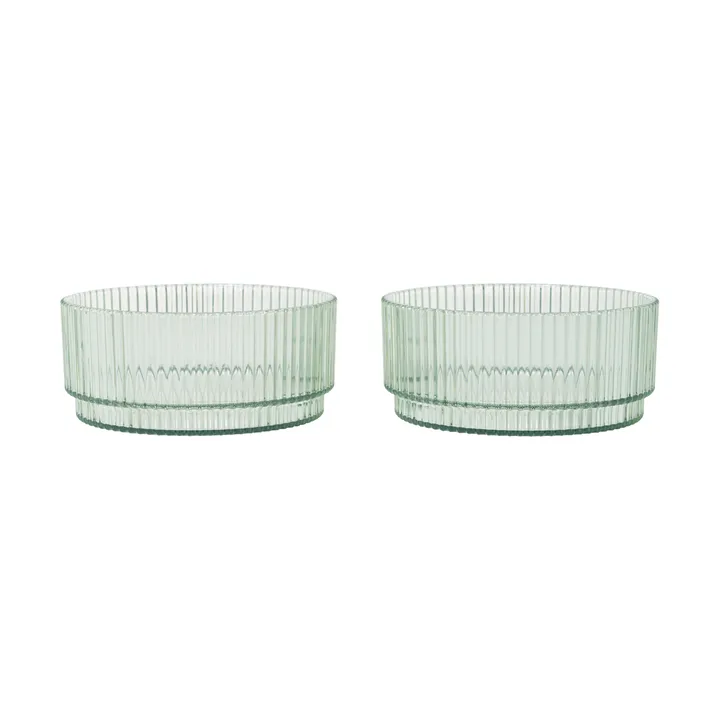 Ripple kids skål - Tea green, 2-pak - Ferm Living