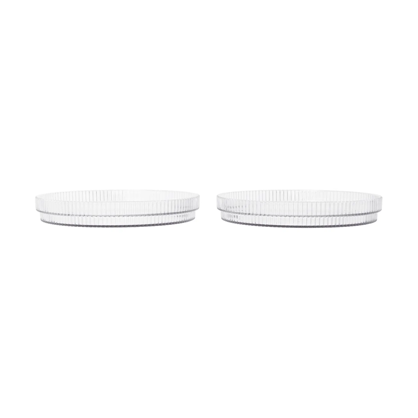 Ferm Living Ripple kids tallerken Clear, 2-pak