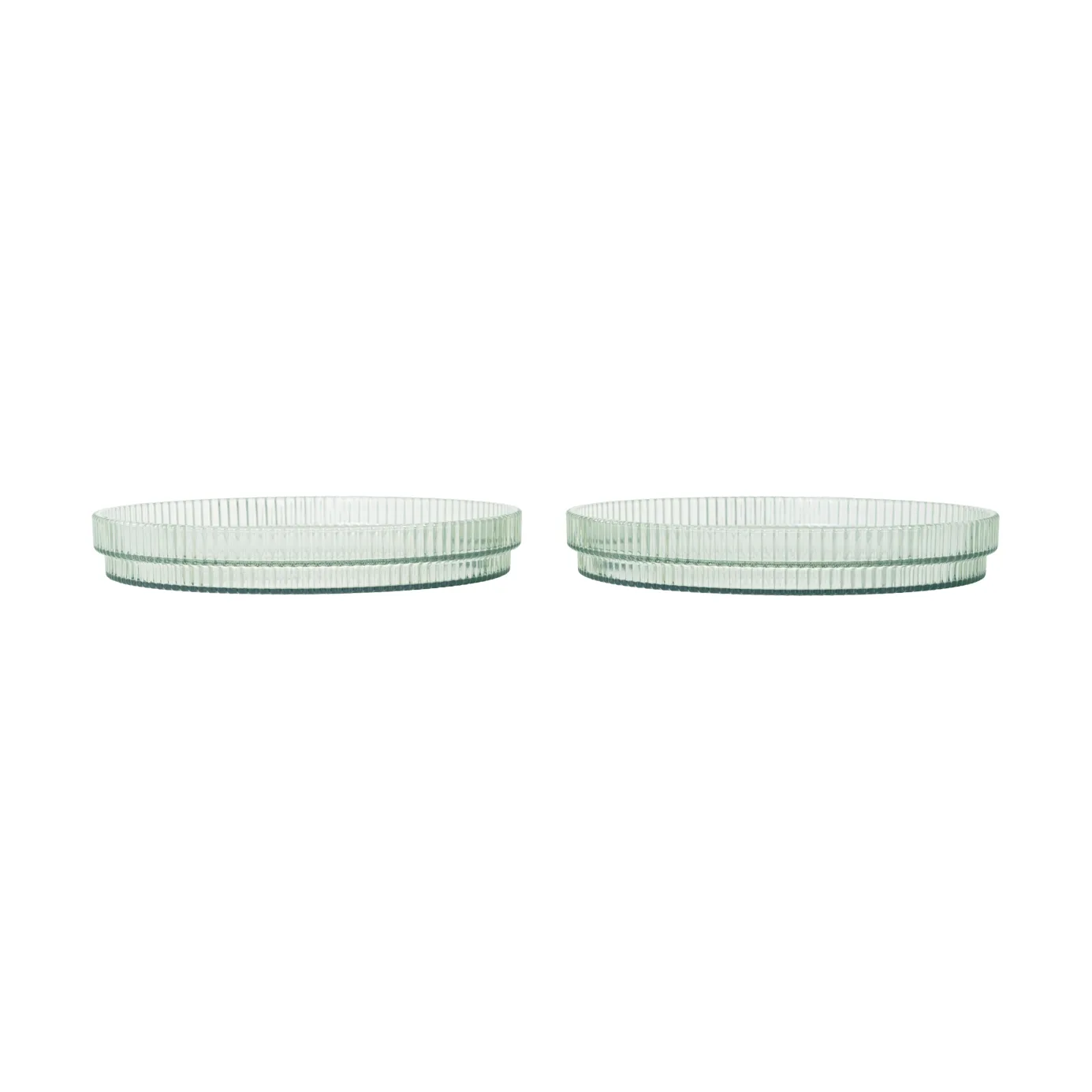 Ferm Living Ripple kids tallerken Tea green, 2-pak