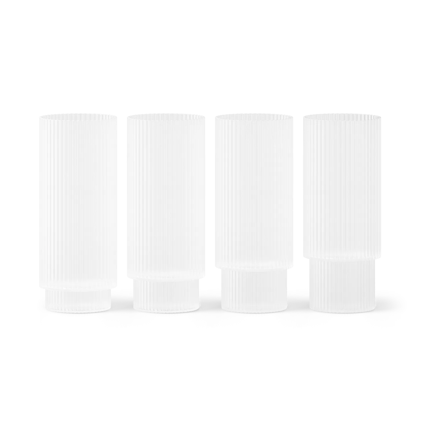 Ripple long drink glas 4-pak, Frosted Ferm Living