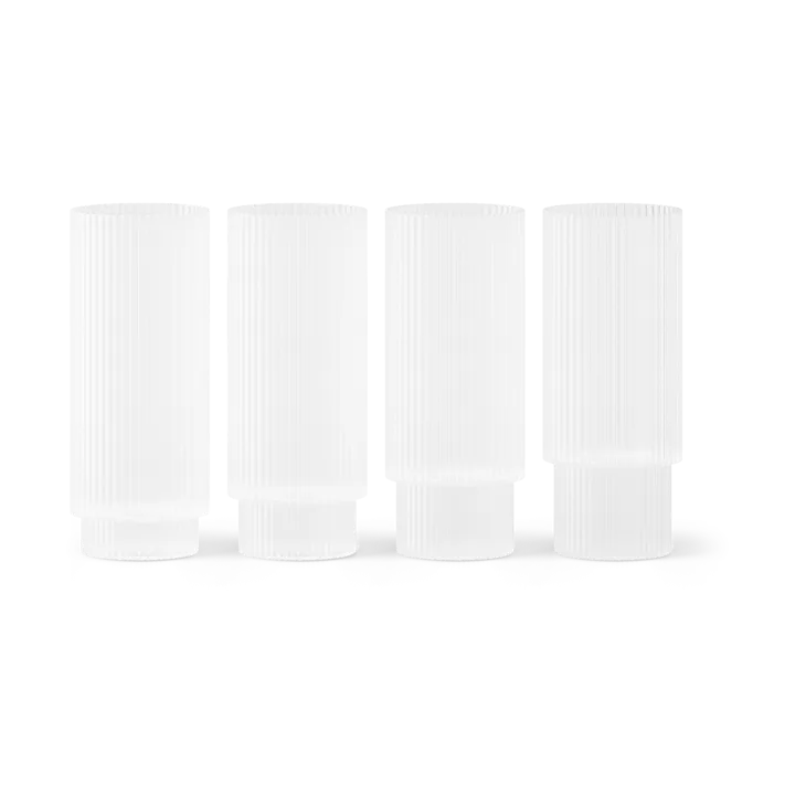 Ripple long drink glas 4-pak - Frosted - Ferm Living
