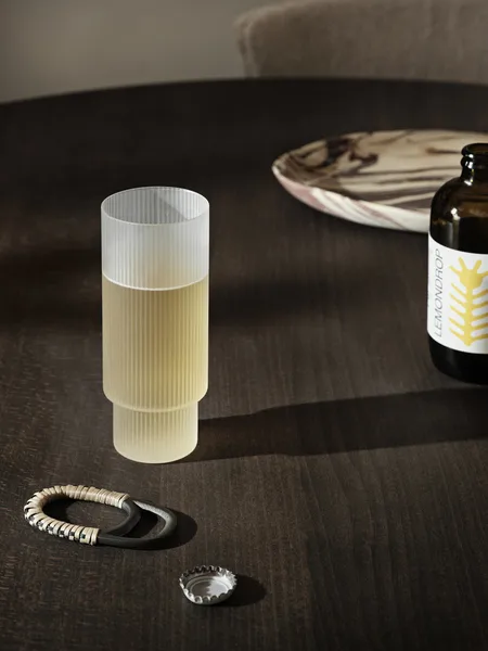 Ripple long drink glas 4-pak, Frosted Ferm Living