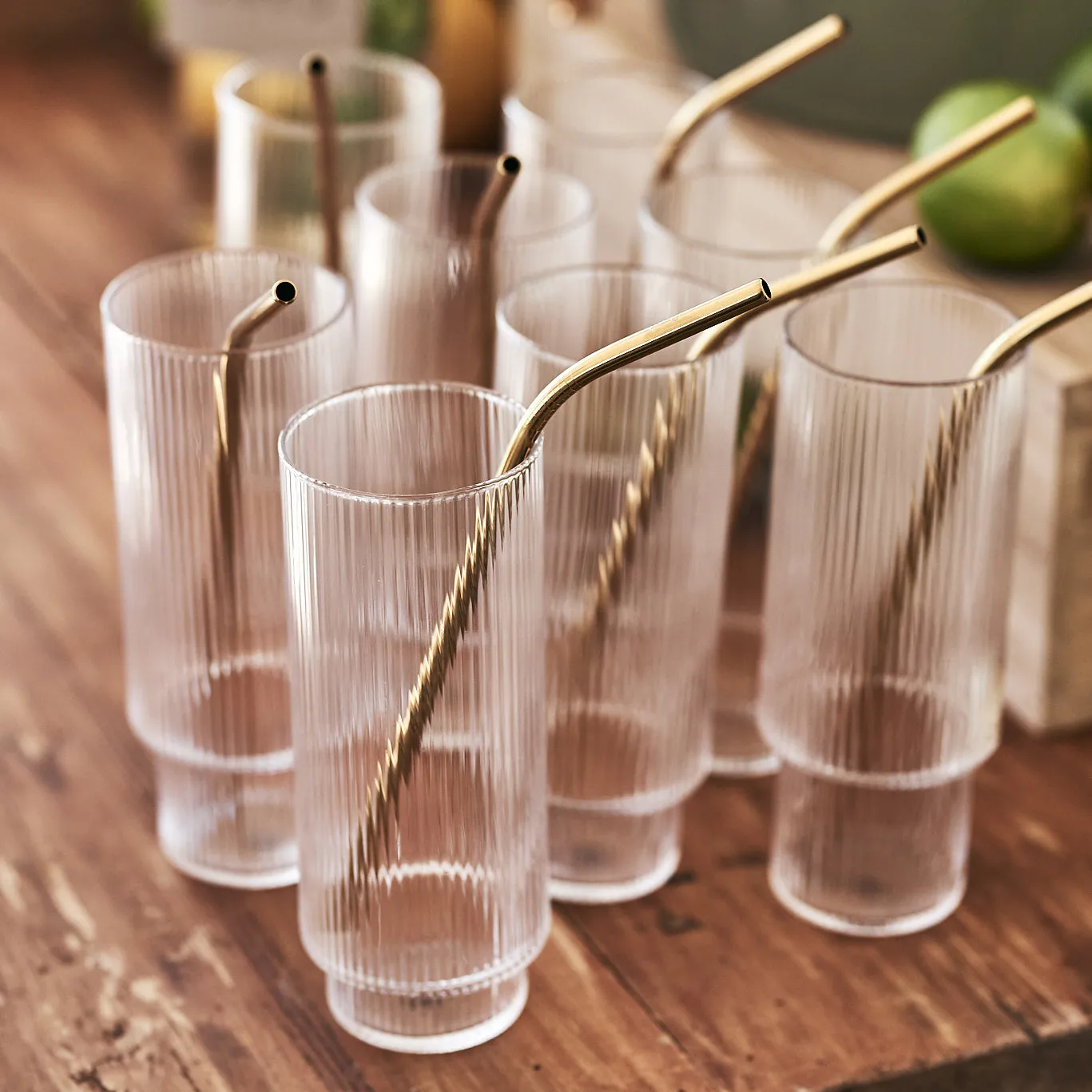 Ripple long drink glas 4-pak, klar Ferm Living