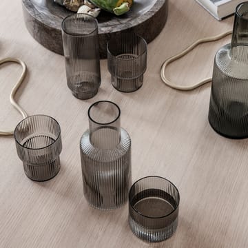 Ripple long drink-glas pakke med 4 - smoked grey - ferm LIVING