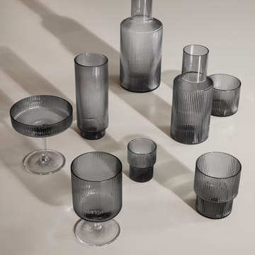 Ripple long drink-glas pakke med 4 - smoked grey - ferm LIVING