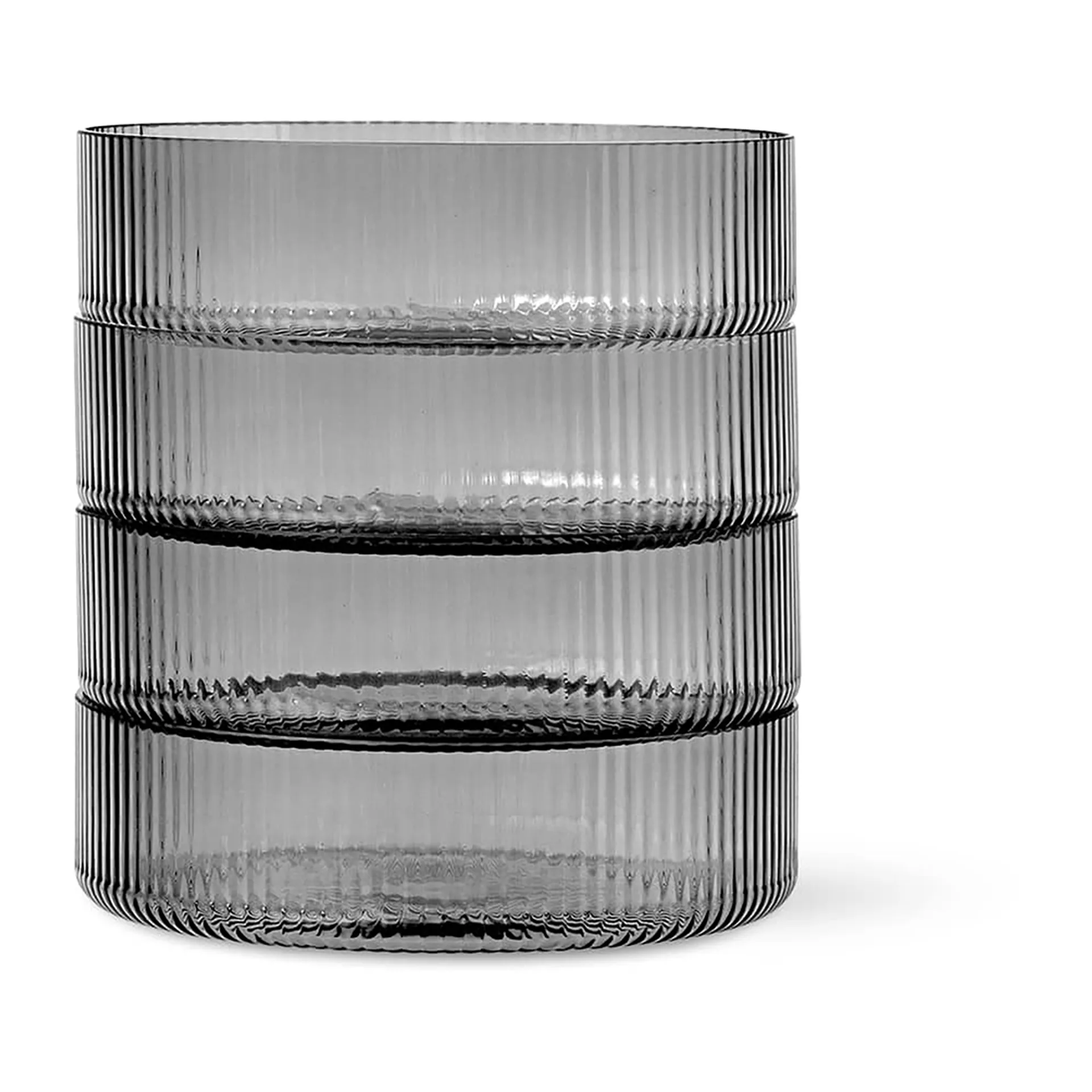 Ripple morgenmadsskål 4-pak, Smoked grey Ferm Living