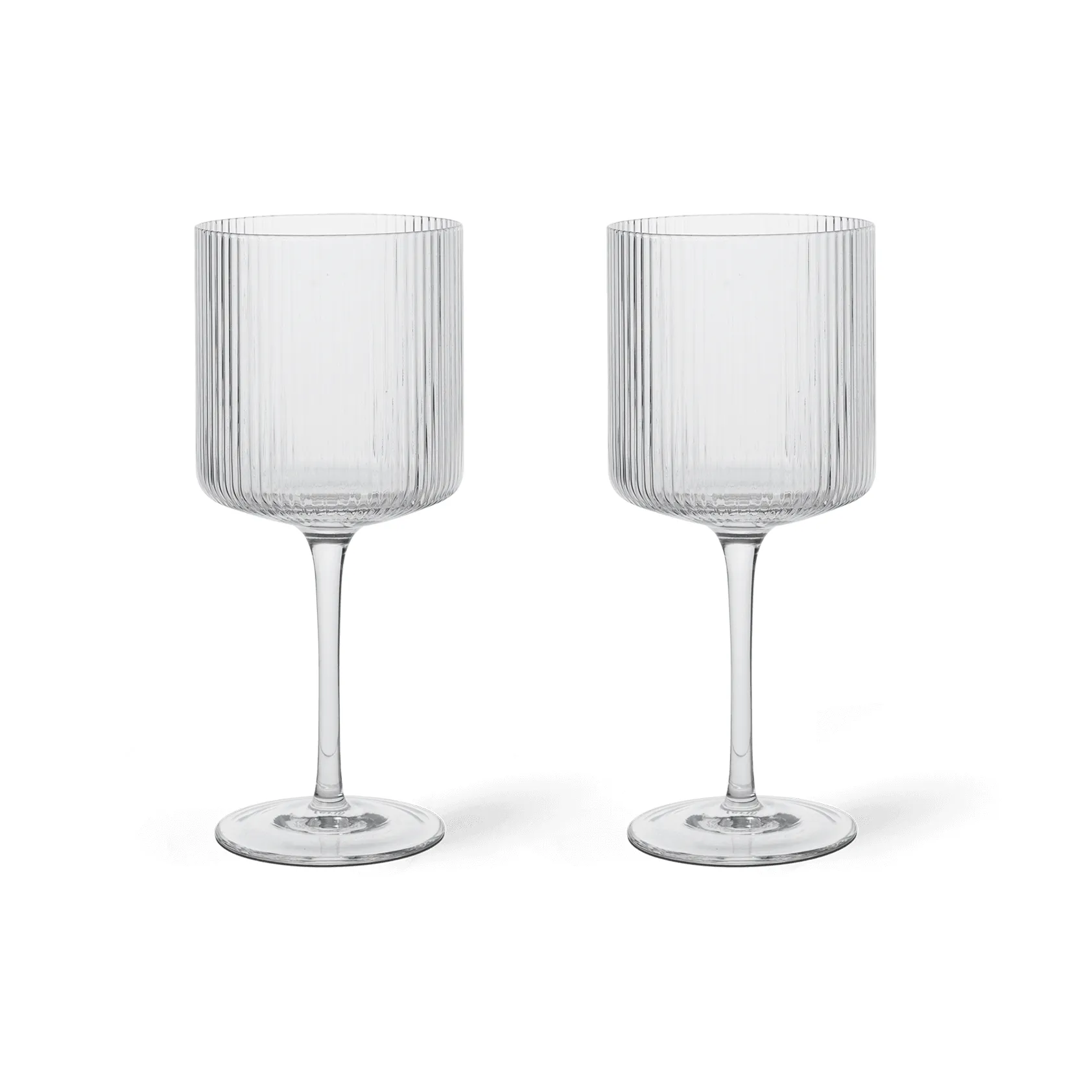 Ripple rødvinsglas 32,5 cl 2-pak, Clear Ferm Living