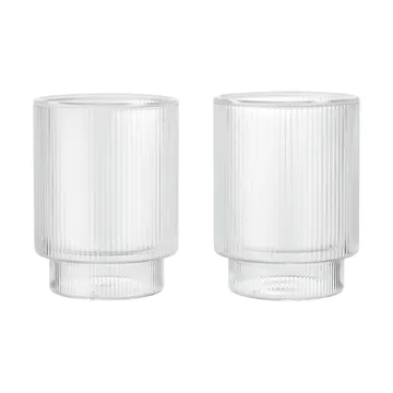 Ripple Thermal glas 22 cl, 2-pak - Clear - Ferm Living