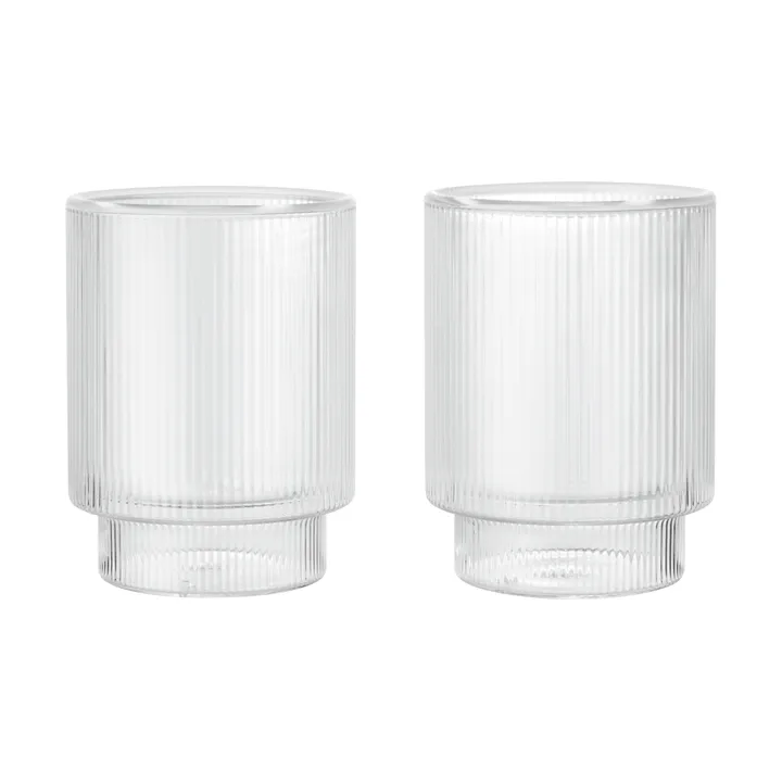 Ripple Thermal glas 22 cl, 2-pak - Clear - Ferm Living