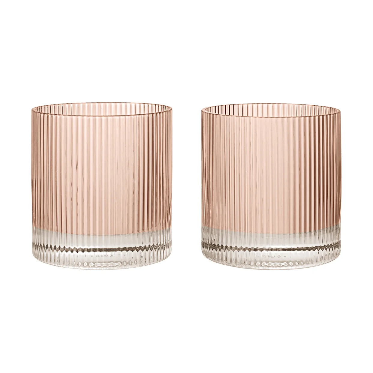 Ferm Living Ripple tumbler glas 25 cl 2-pak Blush