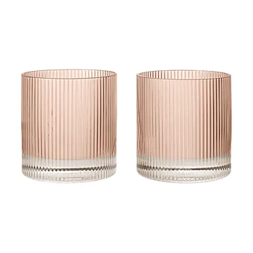 Ripple tumbler glas 25 cl 2-pak - Blush - Ferm Living