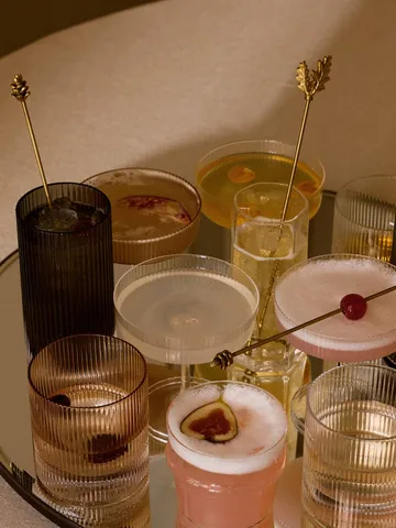 Ripple tumbler glas 25 cl 2-pak - Blush - Ferm Living