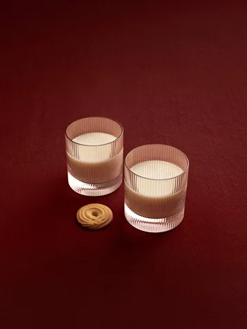 Ripple tumbler glas 25 cl 2-pak - Blush - Ferm Living