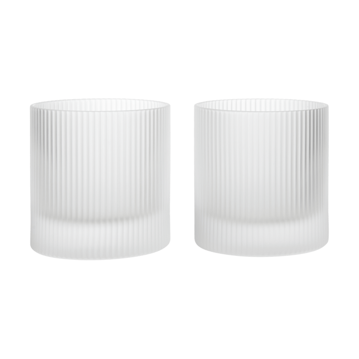 Ripple tumbler glas 25 cl 2-pak - Frosted - Ferm Living