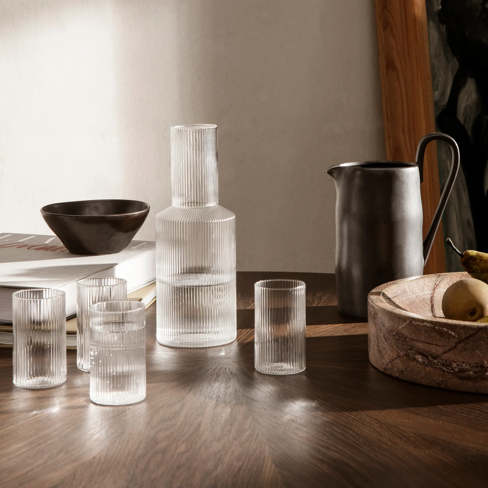 Ripple verrines glas 14 cl 4-pack, Clear Ferm Living