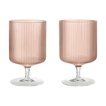 Ripple vinglas 2-pak - Blush - Ferm Living