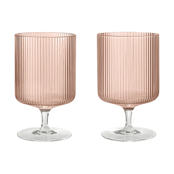 Ripple vinglas 2-pak - Blush - Ferm Living