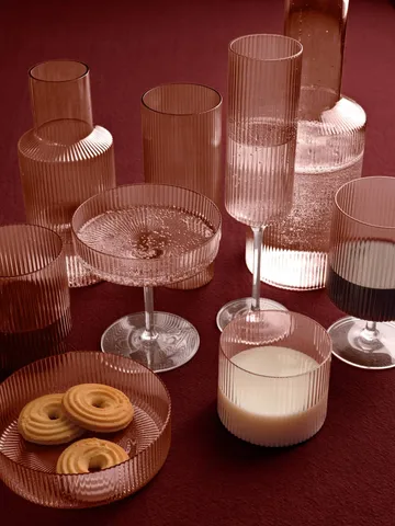 Ripple vinglas 2-pak - Blush - Ferm Living